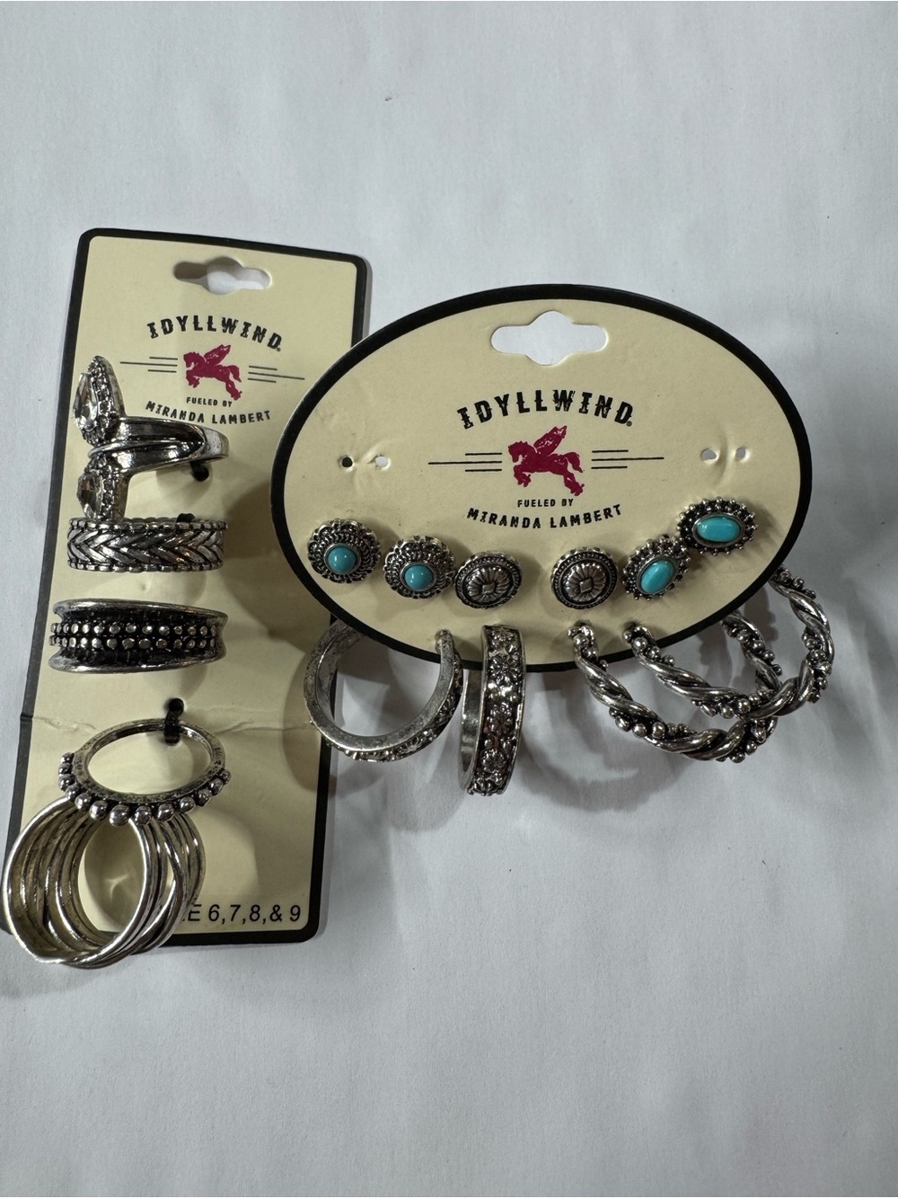 Idyllwind Silver-Tone Earrings Set with Turquoise Accents